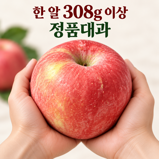 우리 경북 햇부사 사과 정품 대과 달콤 아삭, 1박스, 5kg