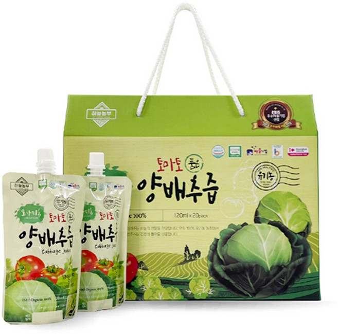 하늘농부 오가티움 토마토 품은 양배추즙 120mlx20팩, 20개