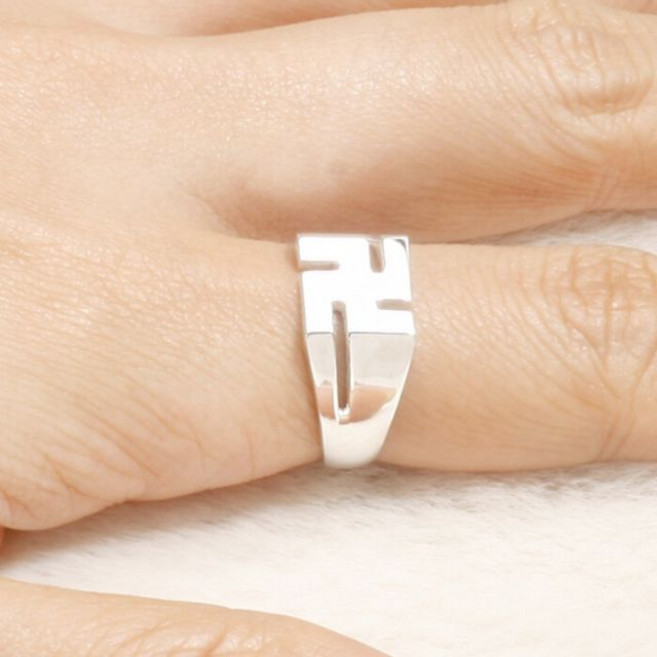 스꼬띠나 소원성취 불교 만자 은반지(9mm) 국내제조 ths*35395DN