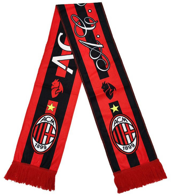 응원스카프 맨시티 머플러 목도리 레알마드리드 리버풀 첼시 축구 응원 손수건, AC 밀란, 1개