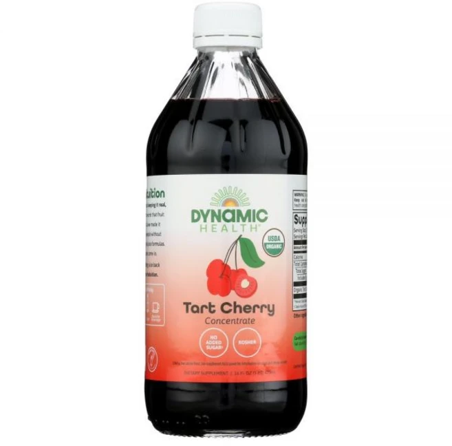 비타민 음료 해외 주스 다이나믹 헬스 100% 무가당 인증 타르트 체리 농축액 16온스 유리병, 473ml - 쿠팡