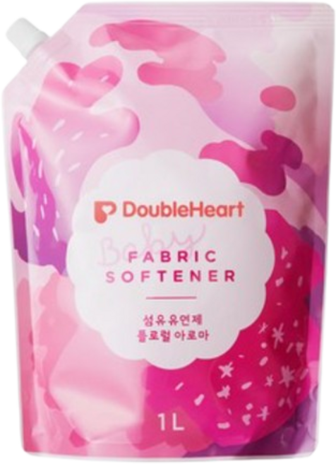 더블하트 유아 섬유유연제 플로럴아로마 리필, 1L, 1개