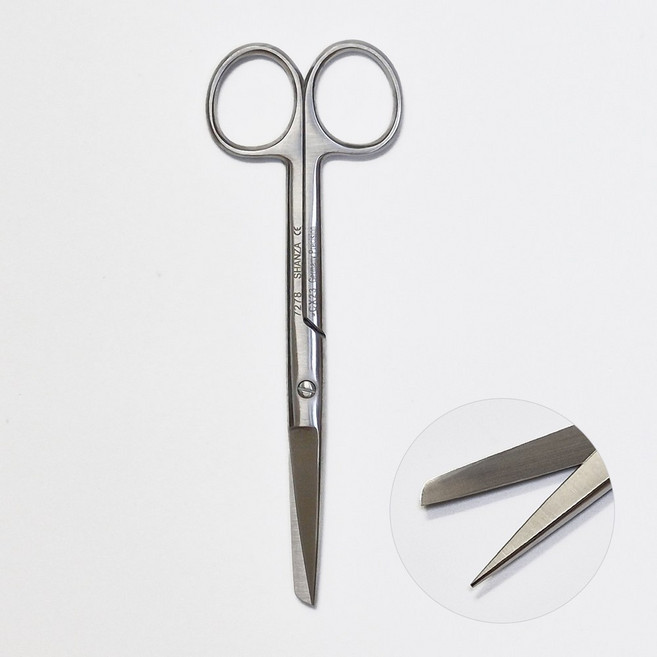 일자 시저 가위 고급형 간호사 병원 의료용 겸자, 1개, 일자 시저가위 고급형