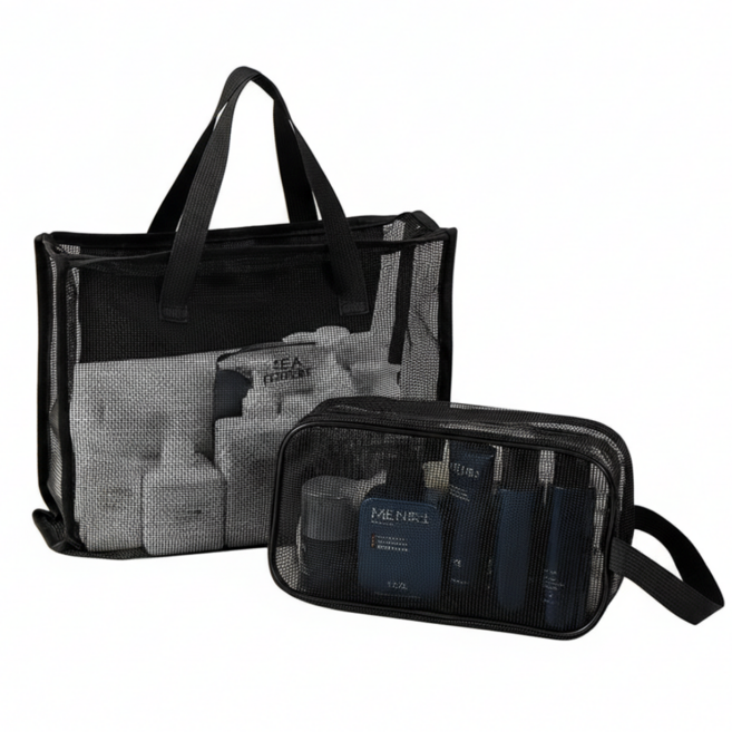 일로움 물빠짐 목욕가방 2종, 블랙