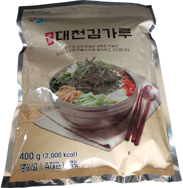 청푸른 대천김 조미 김가루400g 대용량김가루 주먹밥용 고명용김가루, 400g, 1개