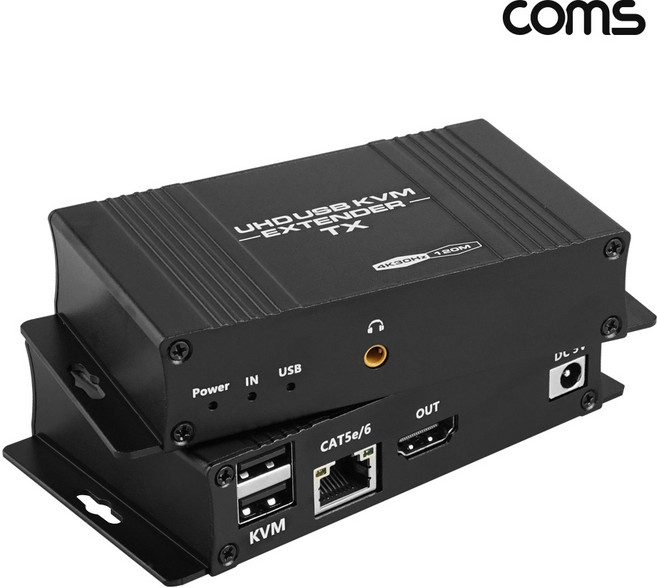 4K KVM HDMI 120M 키보드 마우스 장거리 전송기 송수신기세트 리피터, 1개