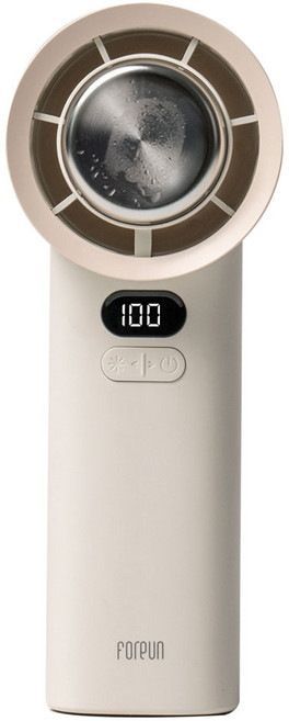 포른 냉각 초강력 휴대용 미니 핸디 선풍기, 아이보리