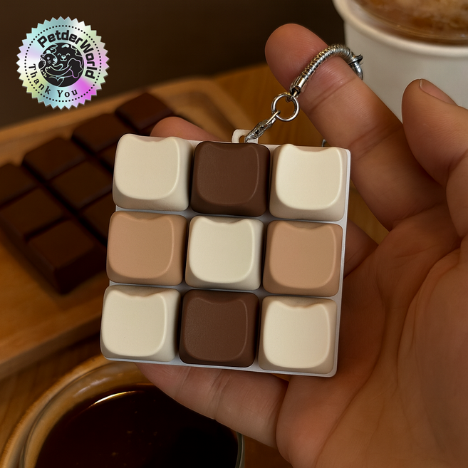 펫더월드 mbti 키보드 키링 청축 키티포인트 딸깍이, 1, 마블믹스