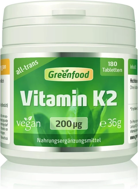 독일 그린푸드 Greenfood Vitamin K2 비타민K2 MK7 200 mcg, 1개, 180정 - 쿠팡