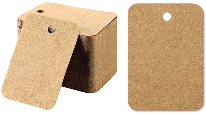 선진리빙 무지 의류 라밸택, 1000개, 크라프트