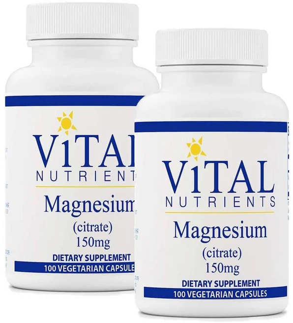 바이탈 뉴트리언츠 마그네슘 시트레이트 150mg 캡슐 Vital Nutrients Magnesium Citrate, 100정, 2개 - 쿠팡