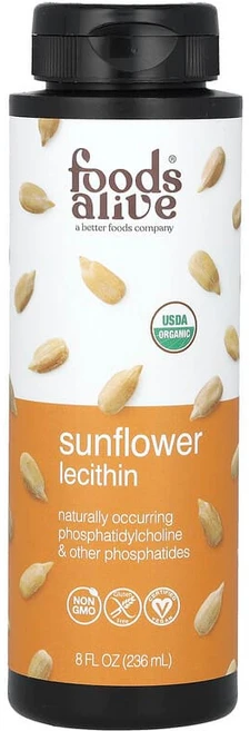 Foods Alive 유기농 해바라기 레시틴 236ml(8fl oz) FDA-08009, 1개 - 쿠팡