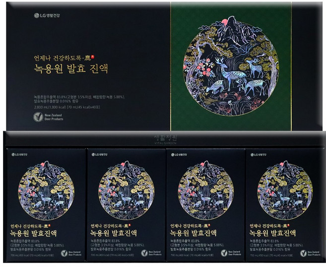 생활정원 녹용원 발효진액 40일분 증량 기획 세트, 2.8L, 1세트