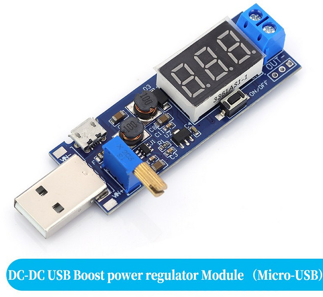 강압 승압 컨버터 LM2596 전압변환 조명 자동차 튜닝 마이크로 조정 가능한 전력 부스트 벅 USB 스텝 업/다운 전원 공급 장치 모듈 DC-DC 5V DC1.2V-24V 출력, [00] Micro, [00] 1pcs