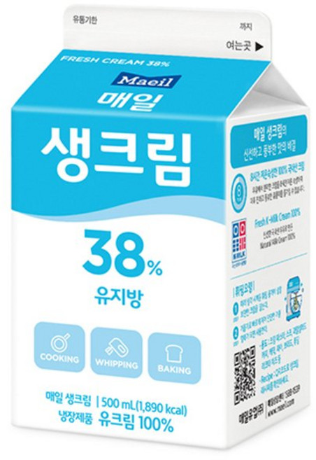 매일 생크림 500ml *아이스박스포장, 2개