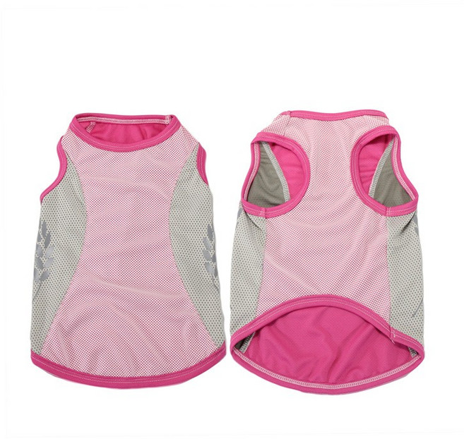 반려견 여름 쿨링 베스트 강아지 옷 코기 비숑 웨스트하이랜드 중소형견 의류 강아지옷애견옷강아지실내복대형견옷강아지한복, 1개, 벚꽃색