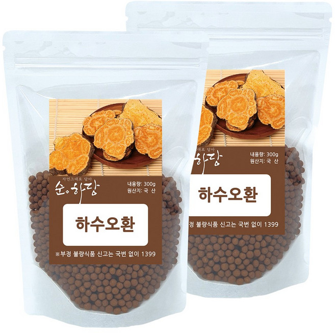 순하당 국산 하수오환 (적하수오), 2개, 300g