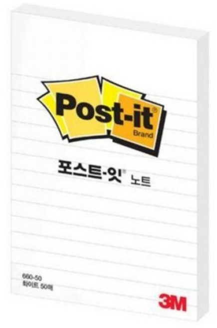 포스트잇 노트 라인 102 x 152mm 660-L, 화이트, 5개