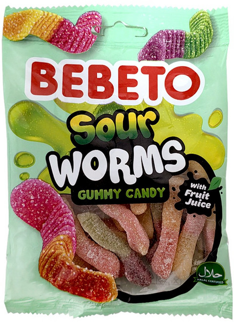 베베토 사워 웜즈 젤리 80g 지렁이모양 젤리, 1