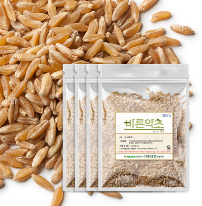 바른약초 호라산밀 카무트 쌀 햇상품 고대곡물 이집트쌀, 4개, 1kg