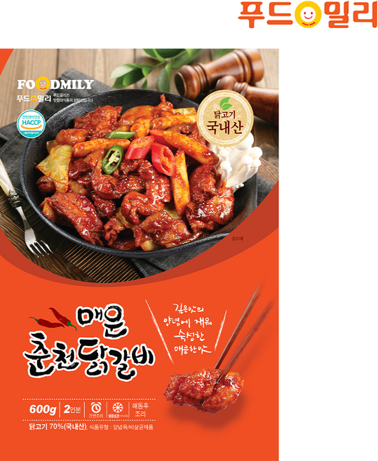푸드밀리 매운춘천닭갈비600g, 1개, 600g