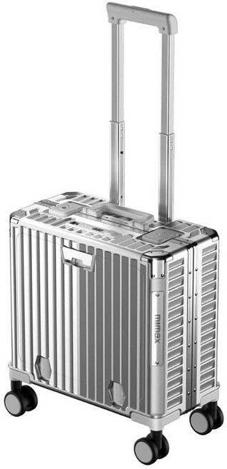 mimax米覓 輕巧隨行多功能行李箱18吋 二檔可調拉桿 前倉獨立層設計 海關鎖 靜音萬像滾輪