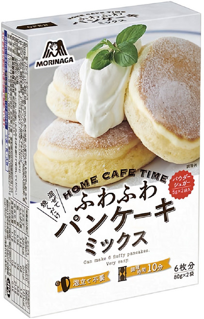 MORINAGA 森永 舒芙蕾鬆餅粉 160g + 糖粉 10g, 170g, 1盒
