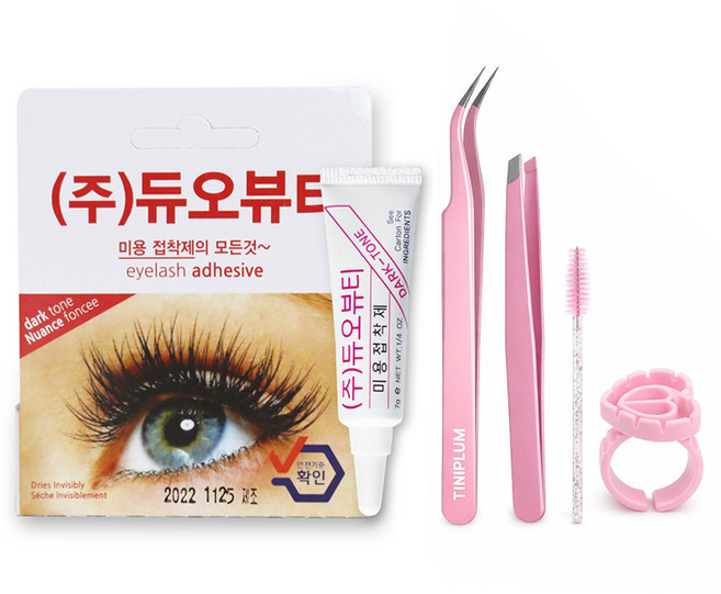 듀오뷰티 글루 검정 고급 속눈썹 족집게, 1개
