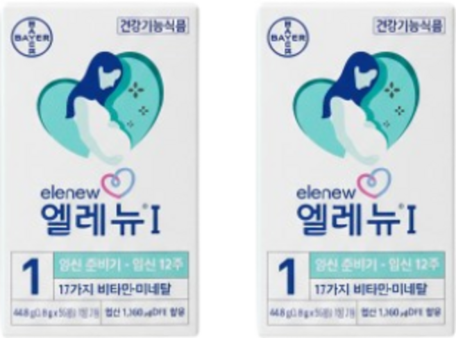 바이엘 엘레뉴1_56정x2통_임산부비타민, 56정, 2개
