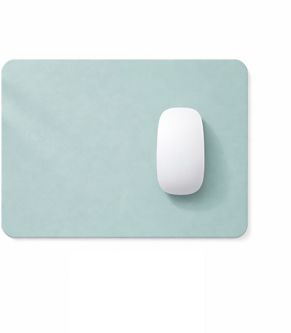 皮革滑鼠墊 尺寸23x19公分 質感滑順, 淺綠, 1個