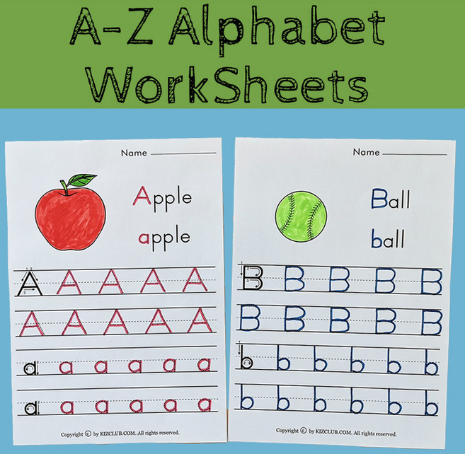 Alphabet Worksheets 26 Letters From-A-to-Z 유아영어워크북 영어 단어 보기 학습 문제집 키즈용 홈스쿨, E