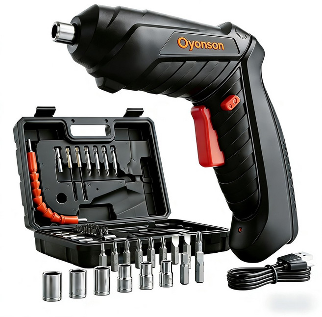 Oyoson 무선 충전 리튬이온 전동 드라이버 세트, 1세트