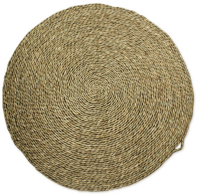 옥잠화 원형 맷방석 25cm 30cm 돗자리 매트 장식용 받침용 방석 멍석, (25cm)