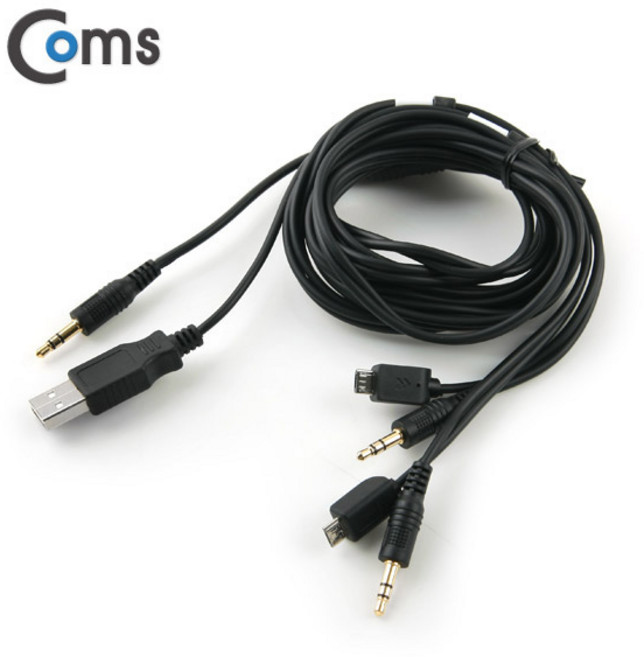 Coms [BU806] Coms USB 전원 + Stereo Y 케이블 2M, 1개