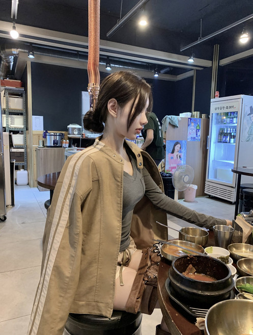 라이더 쁘띠 가죽 여 가을 디자인 감각 재킷 아우터 고급