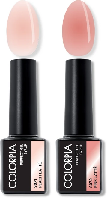 칼라피아 원스텝 퍼펙트젤 시럽 젤네일 세트, 1세트, 08. 피치라떼+핑크라떼 - 쿠팡