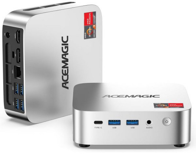 ACEMAGIC V1 미니 PC 컴퓨터 인텔 트윈 레이크 N150 터보 3.6GHz 16GB DDR4 RAM 1TB M.2 SSD 데스크톱 4K HDMI DP 2xUSB3.2, 16GB DDR4+1TB Ryzen 4300U Silv