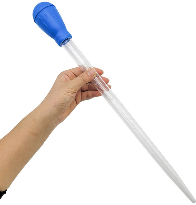 물멍 프리미엄 왕 스포이드 45cm 50ml 수족관 어항 아쿠아리움 대용량 긴 스포이드 블루 파랑, 1개