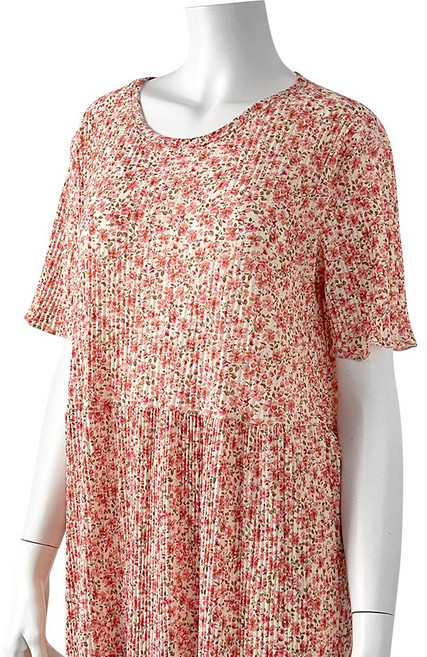 모니즈 쁘띠플라워 플리츠 원피스 잠옷 시원한 꽃무늬 홈웨어 패턴5종