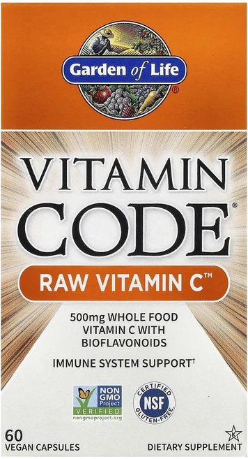 건강챙기세요 Garden of Life Vitamin Code® RAW Vitamin C™ 베지 캡슐 60정 백살까지오래오래 - 쿠팡