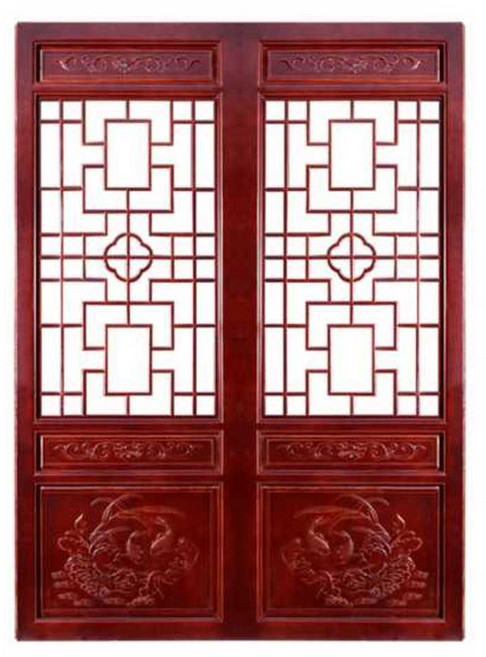 동양풍가벽 공간분리 파티션 중식당 도어 틀 원목, Q타입 동양풍가벽, 1개