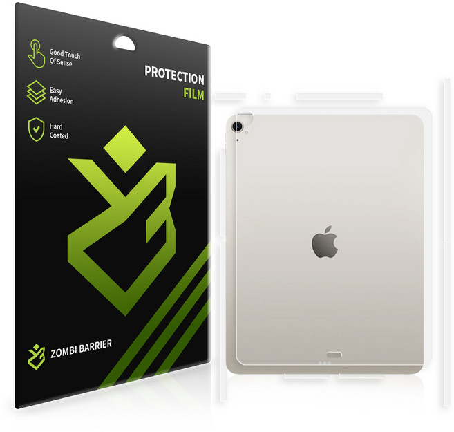아이패드 에어7세대 13인치 M3 후면 측면 외부 보호필름, 후면 보호필름 2매