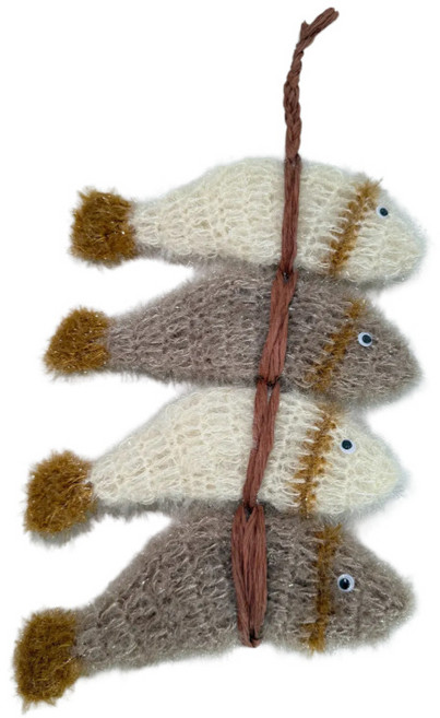 굴비수세미 핸드메이드 선물용 4마리, 1세트, 4개입