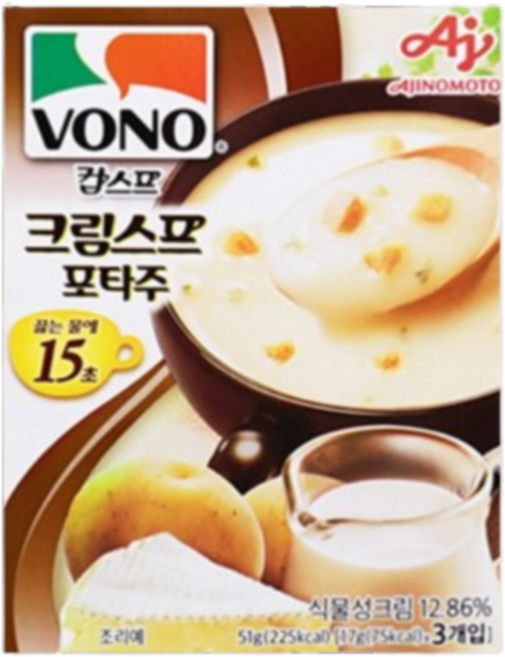 보노 컵스프 크림스프 포타주, 17g, 18개