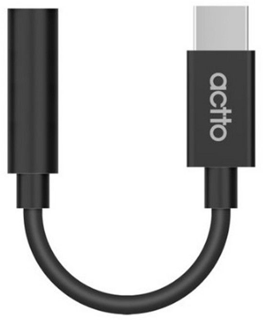 엑토 C타입 이어폰 변환 젠더 3.5mm AUXA-02, 검정색, 5개