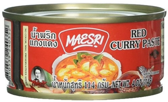 Maesri Maesri 타이 카레 4온스' Maesri Thai Green Curry Paste - 4 Oz (Pack of 4)
