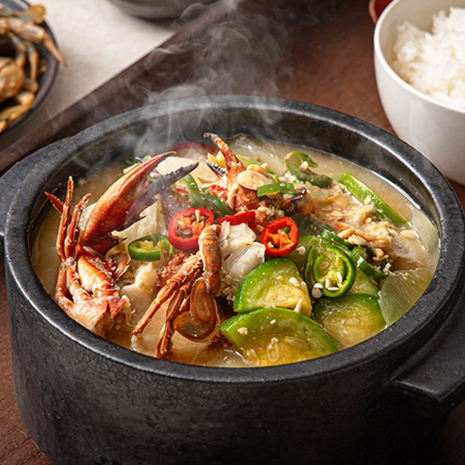 삼촌식당 돌게된장찌개 200g 간편식사 즉석찌개, 1개