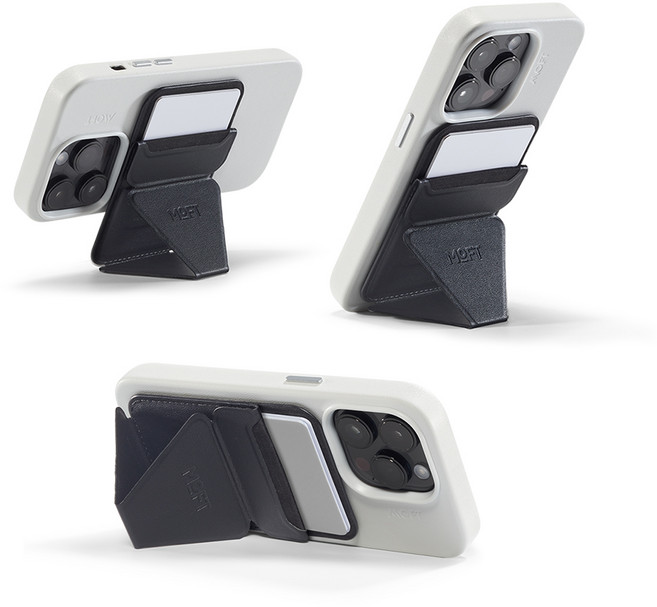 MOFT 스냅온 프리미엄 맥세이프 카드지갑 거치대 아이폰 핸드폰 스탠드, 1개, 제트블랙