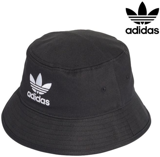 [정품] 아디다스 남성 버킷햇 벙거지 모자 등산 낚시 골프 햇 코어, 블랙