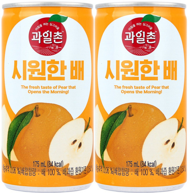 [해태] 해태 과일촌 배 드링크 175ml, 90개